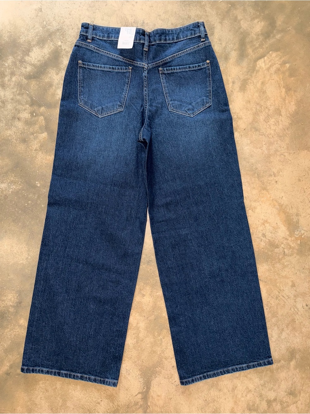 NWT Time and Tru High Rise Wide Leg Jeans Dark Wash Size 10 - Picture 2 of 9